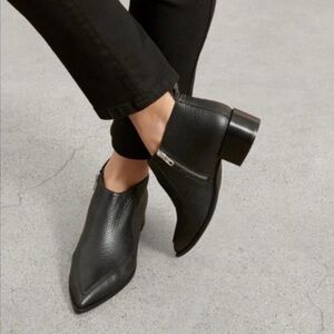 Everlane Black Leather Ankle Booties